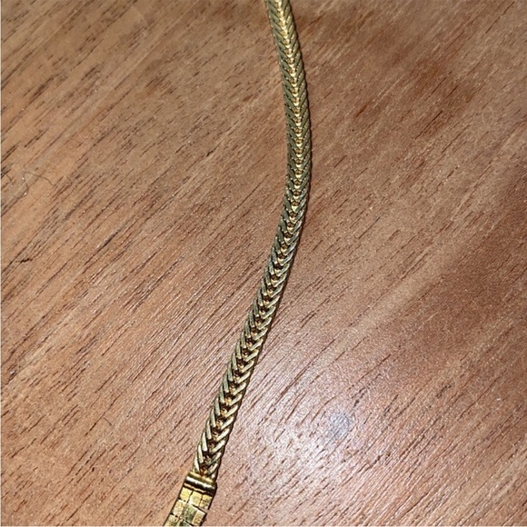 💥 WOW SALE 💥 Preloved 925 Stamped Vintage Egyptian Design Gold Necklace Italy - Picture 3 of 7